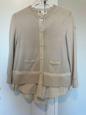 Moncler woman cream cardigan size small